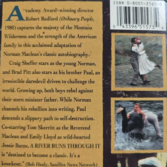 A River Runs Through It VHS Movie Robert Redford Directed Columbia Pictures Dram - Picture 11 of 16